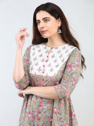 Zohra Tareen - Set of Kurta Pants & Dupatta - KS69B2503D