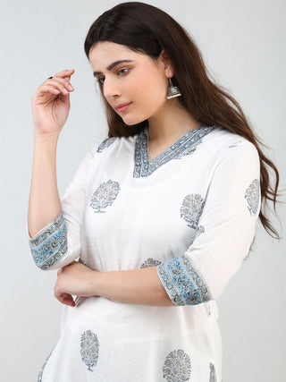 Zohra Maham - Set of Kurta Pants & Dupatta - KS15B2504D