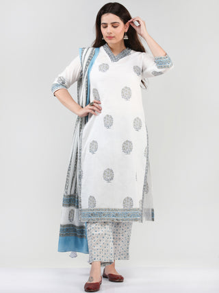 Zohra Aayat - Set of Kurta Pants & Dupatta - KS15A2504D