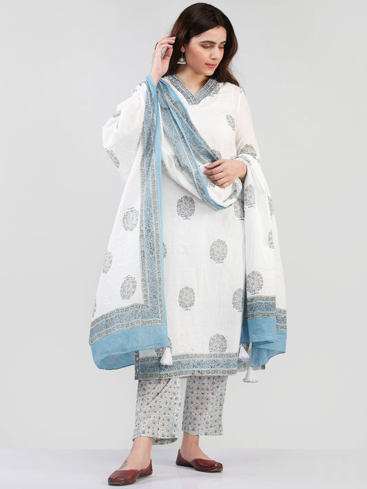 Zohra Maham - Set of Kurta Pants & Dupatta - KS15B2504D