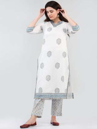 Zohra Maham - Set of Kurta Pants & Dupatta - KS15B2504D