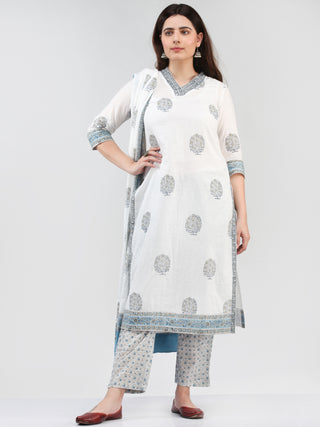 Zohra Maham - Set of Kurta Pants & Dupatta - KS15B2504D