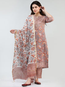 Zohra Saiz - Set of Kurta Pants & Dupatta - KS16A2505D