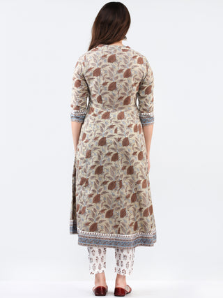 Zohra Shaima - Set of Anarkali Kurta Pants & Dupatta - KS29M2501D