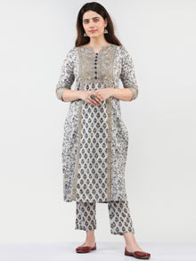 Zohra Mirza - Set of Kurta Pants & Dupatta - KS17B2506D