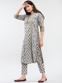 Zohra Mirza - Set of Kurta Pants & Dupatta - KS17B2506D