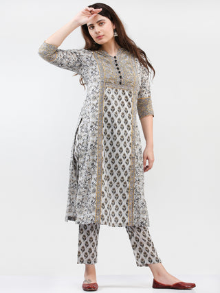 Zohra Farah - Set of Kurta Pants & Dupatta - KS17A2506D