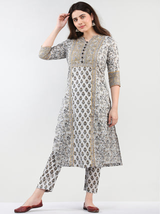 Zohra Mirza - Set of Kurta Pants & Dupatta - KS17B2506D