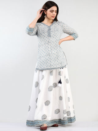 Zohra Nofee - Set of Top Skirt & Dupatta - KS43E2504D