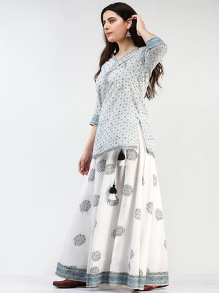 Zohra Nofee - Set of Top Skirt & Dupatta - KS43E2504D