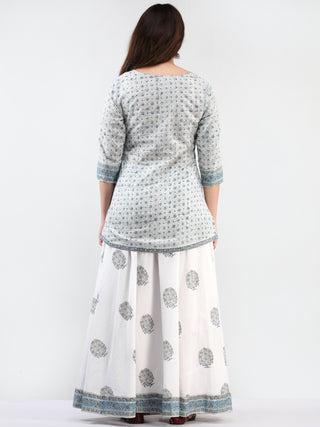 Zohra Nofee - Set of Top Skirt & Dupatta - KS43E2504D