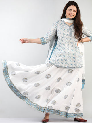 Zohra Nofee - Set of Top Skirt & Dupatta - KS43E2504D