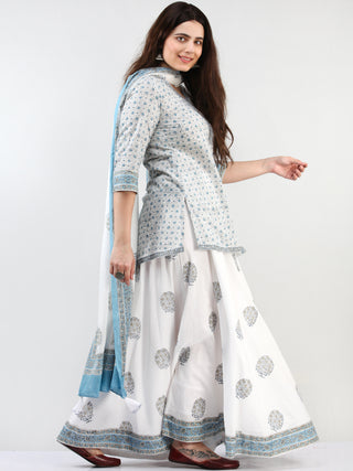 Zohra Nofee - Set of Top Skirt & Dupatta - KS43E2504D