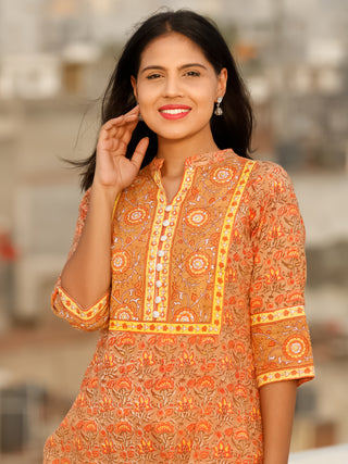 Zohra Rubia - Set of Kurta Palazzo & Kota Dupatta - KS60T2523D