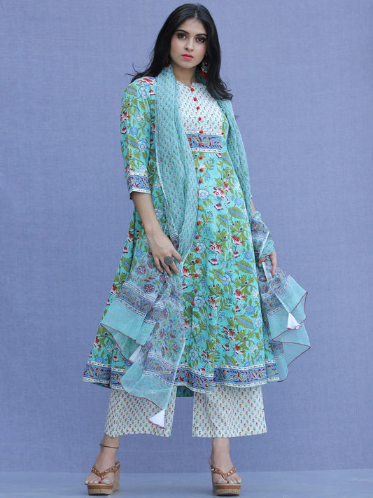 Jashn Sanaz - Set of Kurta Palazzo & Dupatta - KS69A2308D