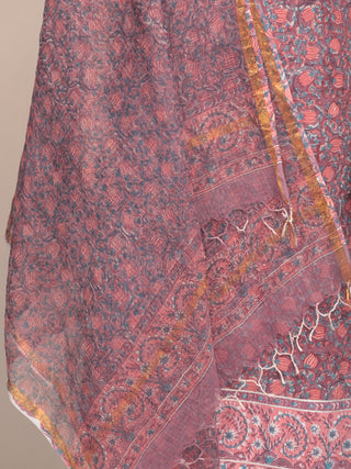 Jamni Samah Set Of Anarkali Pants Dupatta