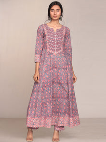 Jamni Samah Set Of Anarkali Pants Dupatta