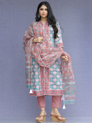 Jashn Ziba - Set of Kurta Pants & Dupatta - KS53B2267D