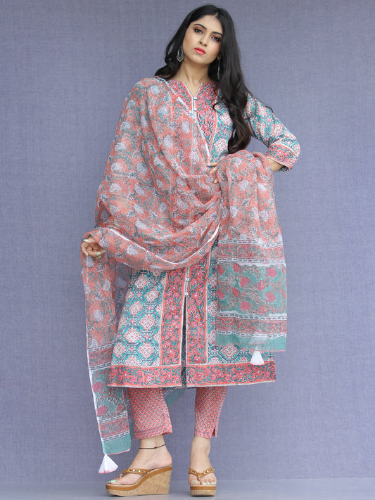 Jashn Ziba - Set of Kurta Pants & Dupatta - KS53B2267D