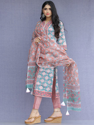 Jashn Ziba - Set of Kurta Pants & Dupatta - KS53B2267D