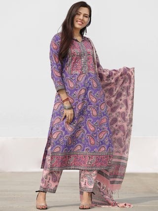 Nayab Rehnuma - Set of Kurta Pants & Dupatta - KS60U2525D