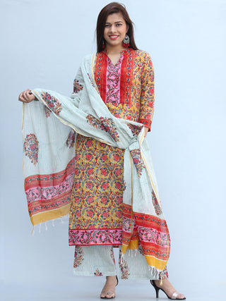 Jashn Kowaisah - Set of Kurta Palazzo & Dupatta - KS60C2357D