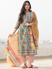 Jashn Isha - Set of Kurta Pants & Dupatta - KS60G2400D