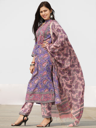 Nayab Rehnuma - Set of Kurta Pants & Dupatta - KS60U2525D