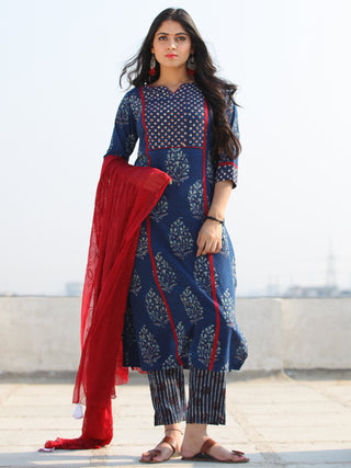 Bahaar Nazah - Set of Kurta Pants & Dupatta - KS03H1835D