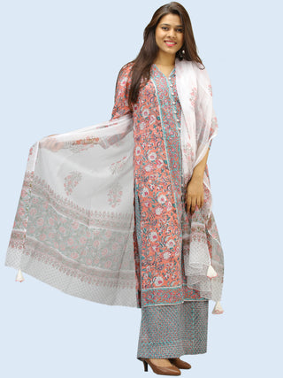 Rangrez Nazma - Set of Kurta Palazzo & Dupatta - KS53AE2168D