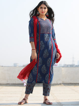 Bahaar Nazah - Set of Kurta Pants & Dupatta - KS03H1835D