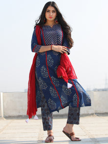 Bahaar Nazah - Set of Kurta Pants & Dupatta - KS03H1835D