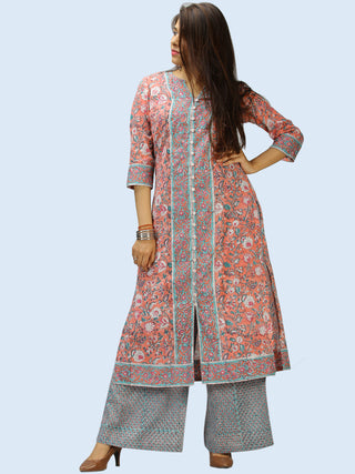 Rangrez Nazma - Set of Kurta Palazzo & Dupatta - KS53AE2168D