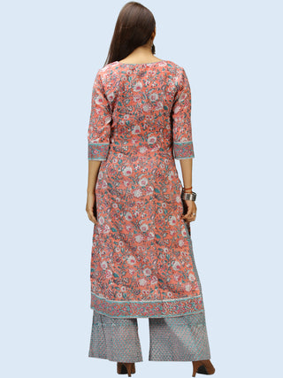 Rangrez Nazma - Set of Kurta Palazzo & Dupatta - KS53AE2168D