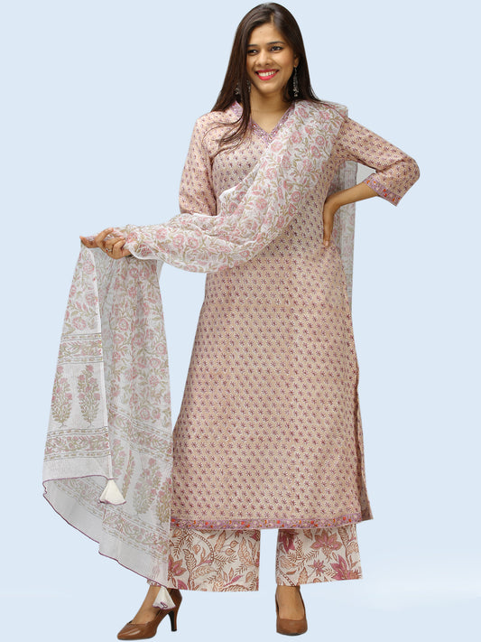 Rangrez Tarifa - Set of Kurta Palazzo & Dupatta - KS54AE2313D