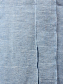 Linen light blue Elasticated Waist Pleated Cotton Palazzo - P1117086