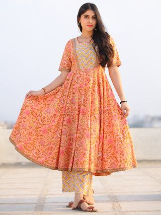 Raas Adab - Set of Flared Kurta & Palazzo  - KS90B2300