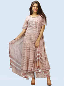 Rangrez Aabida - Set of Anarkali Kurta Palazzo & Dupatta - KS57A2313D