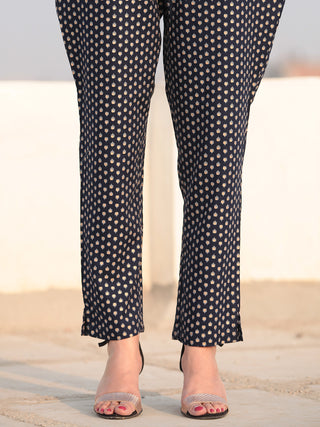 Raas Neelam - Set of Flared Kurta & Pants  - KS83B2382