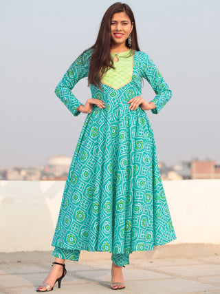 Raas Chaak - Set of Bandhini Kurta & Pants  - KS84A2380