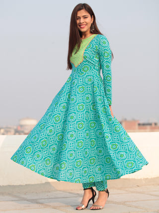 Raas Chaak - Set of Bandhini Kurta & Pants  - KS84A2380