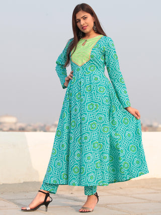 Raas Chaak - Set of Bandhini Kurta & Pants  - KS84A2380