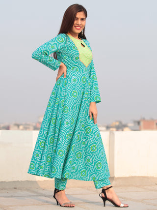 Raas Chaak - Set of Bandhini Kurta & Pants  - KS84A2380