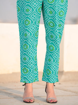 Raas Chaak - Set of Bandhini Kurta & Pants  - KS84A2380