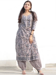 Nayab Ibda - Set of Kurta Salwar Pants & Kota Dupatta - KS47Q2534D