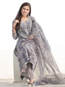 Nayab Ibda - Set of Kurta Salwar Pants & Kota Dupatta - KS47Q2534D