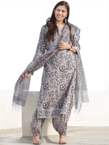 Nayab Ibda - Set of Kurta Salwar Pants & Kota Dupatta - KS47Q2534D