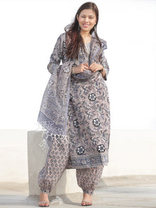 Nayab Ibda - Set of Kurta Salwar Pants & Kota Dupatta - KS47Q2534D