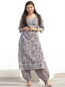 Nayab Ibda - Set of Kurta Salwar Pants & Kota Dupatta - KS47Q2534D