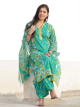 Nayab Gulrang - Set of Kurta Salwar Pants & Dupatta - KS01H2524D